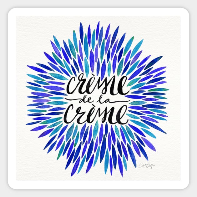 Blue Creme De Le Creme Sticker by CatCoq